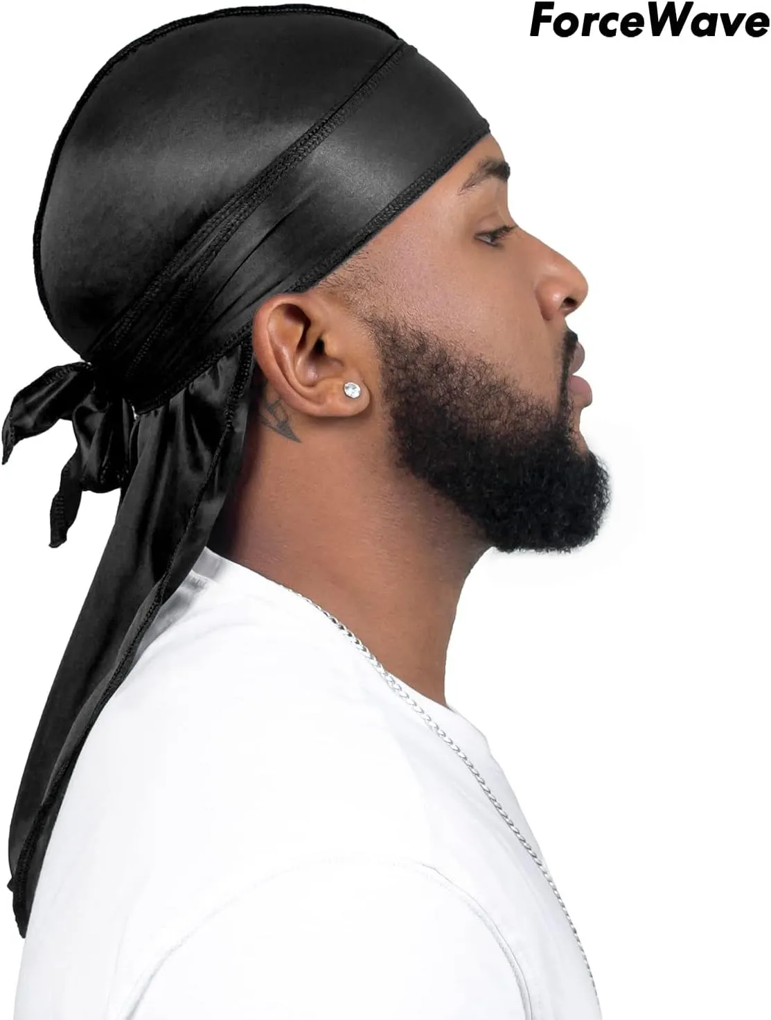 4PCS Silky Durags for Men Women 360 Waves with 1 Wave Cap, Silky Satin Durag Extra Long Tails