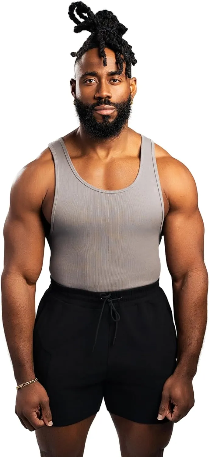 Beaters, Men's Tank Tops, Cotton Spandex Blend Tanks for Men, Comfortable, Durable Ribbed Fabric, Please Size UP