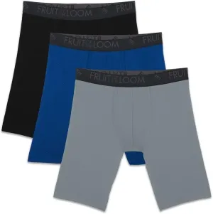 Fruit of the Loom Men's Breathable Boxer Briefs, Moisture Wicking Underwear, Assorted Color Multipacks