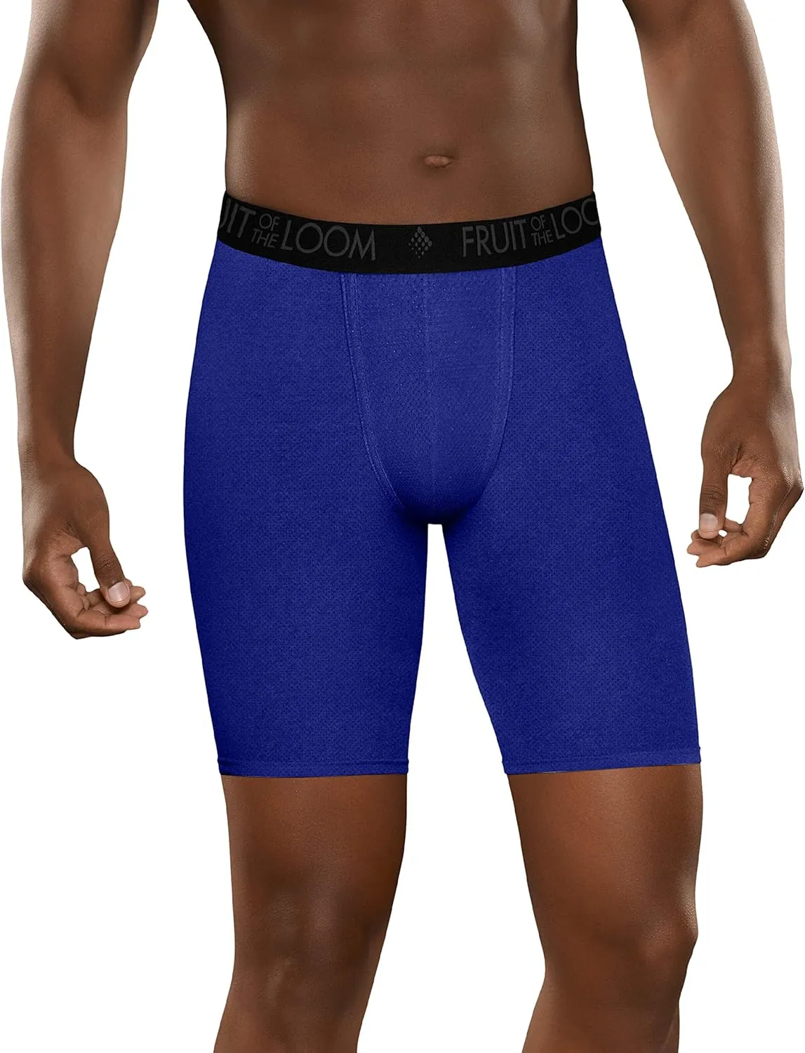 Fruit of the Loom Men's Breathable Boxer Briefs, Moisture Wicking Underwear, Assorted Color Multipacks
