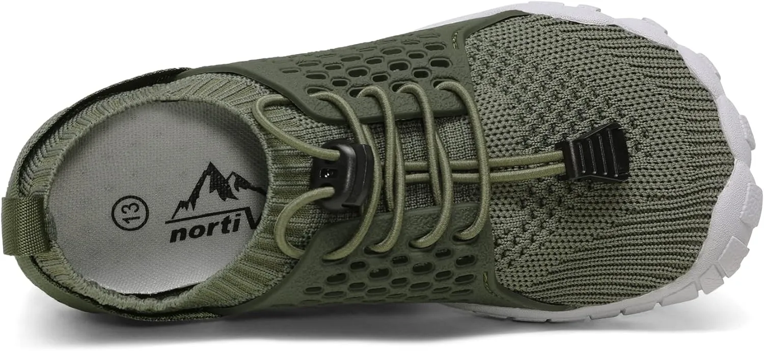 NORTIV 8 Kids Water Shoes, Lightweight Quick Dry Barefoot Athletic Aqua Sports Shoes for Boys & Girls, Outdoor, Summer