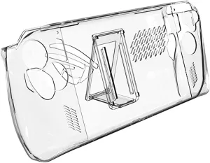 Protective Case for ASUS Rog Ally with Stand Clear Protector Case Cover Accessories for Rog Ally Gaming Handheld Skin Sleeve Shockproof Anti-Scratch Non-Slip (Transparent)