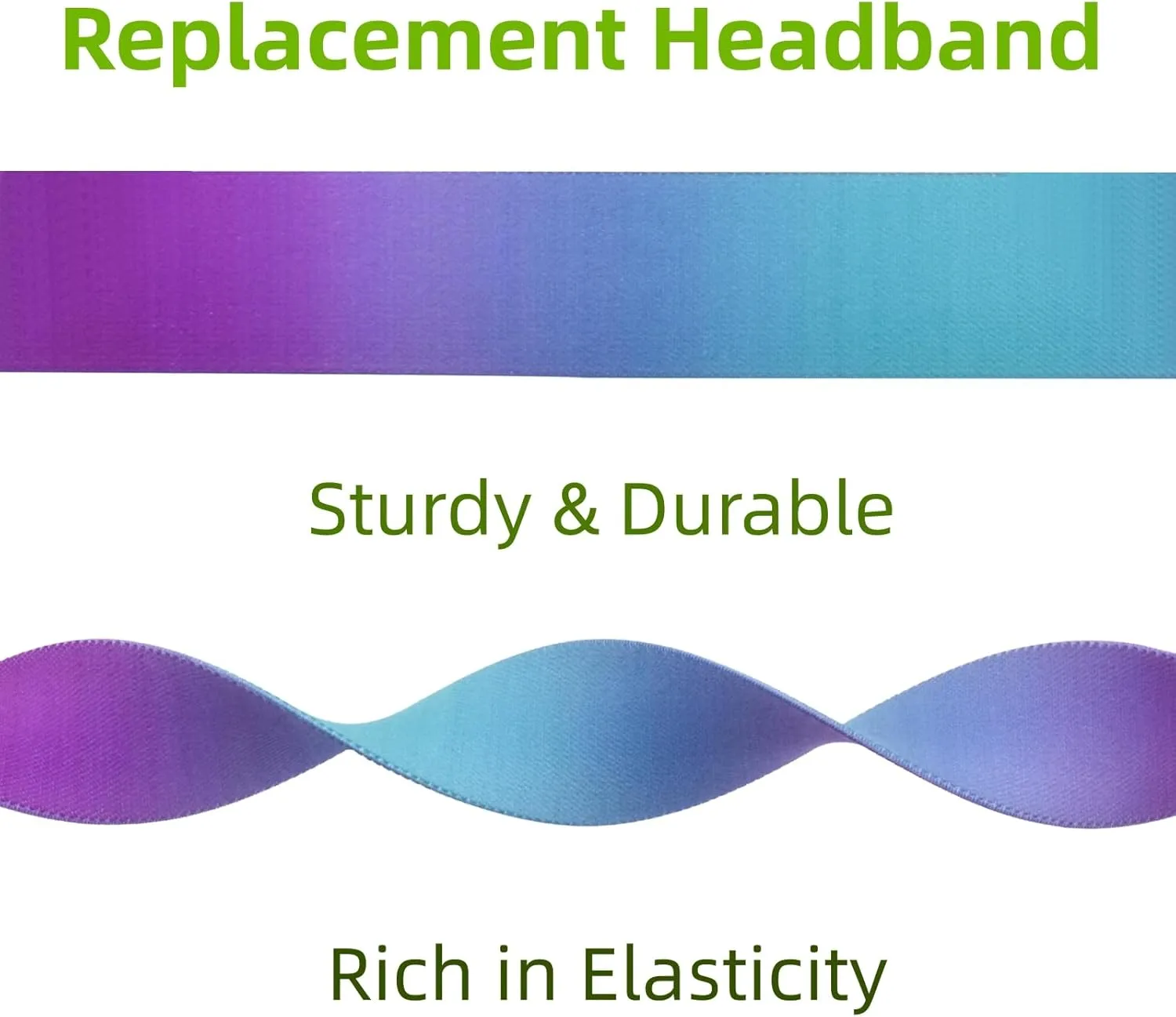 SteelSeries Arctis Pro & 7 Compatible Headband Replacement - Elasticity Fabric Head Band (Purple & Blue)